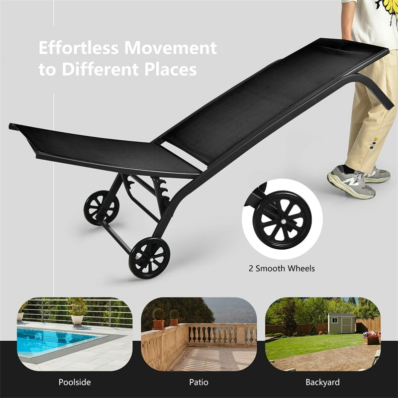 Sunbat Patio Lounge Chairs Outdoor Chaise Lounger Lawn Recliner Garden Sunbat ...