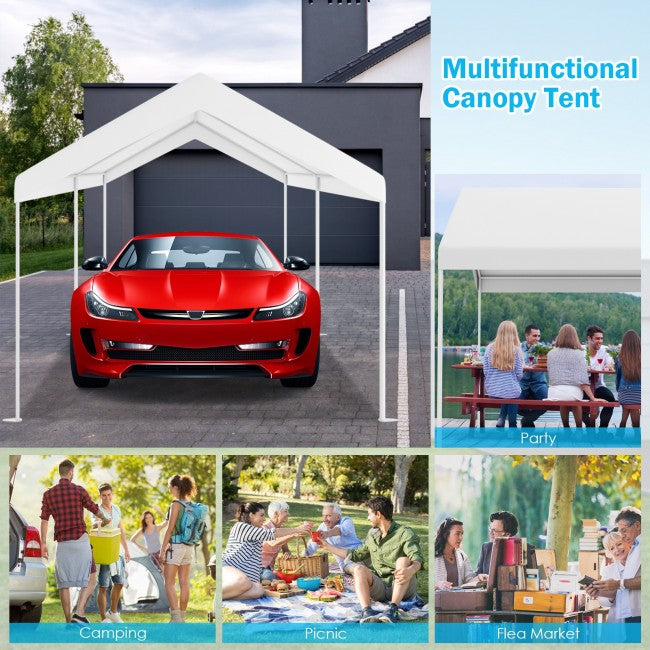 10 x 20FT Outdoor Upgraded Heavy Duty Carport Canopy Portable Garage Shelter with Galvanized Steel Frame