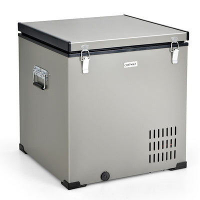 68 Quart Portable Car Refrigerator Chest Freezer Electric Compressor Fridge Cooler with AC and DC Adapter