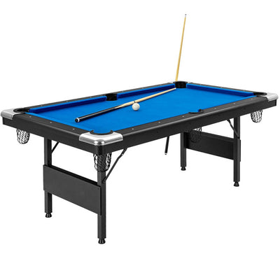 6FT Folding Pool Table 76 Inch Portable Billiard Tables with Adjustable Feet