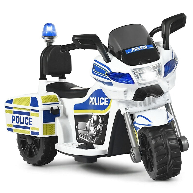 6V 3 Wheel Battery Powered Kids Riding Police Motorcycle