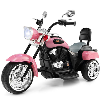 6V Kids Ride On Chopper Motorcycle 3 Wheel Battery Powered Trike with Headlight for Boys Girls Gift