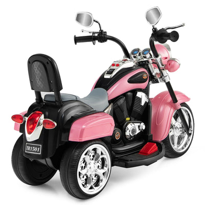 6V Kids Ride On Chopper Motorcycle 3 Wheel Battery Powered Trike with Headlight for Boys Girls Gift