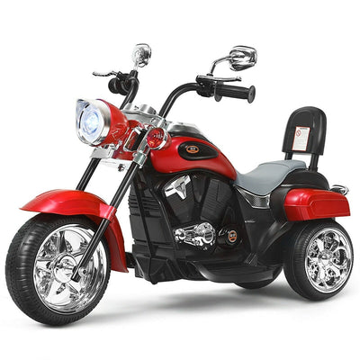 6V Kids Ride On Chopper Motorcycle 3 Wheel Battery Powered Trike with Headlight for Boys Girls Gift