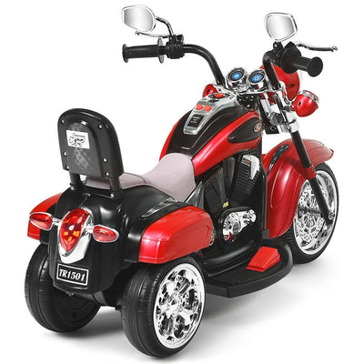 6V Kids Ride On Chopper Motorcycle 3 Wheel Battery Powered Trike with Headlight for Boys Girls Gift