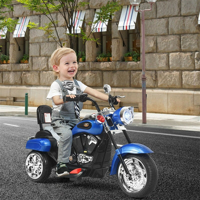 6V Kids Ride On Chopper Motorcycle 3 Wheel Battery Powered Trike with Headlight for Boys Girls Gift