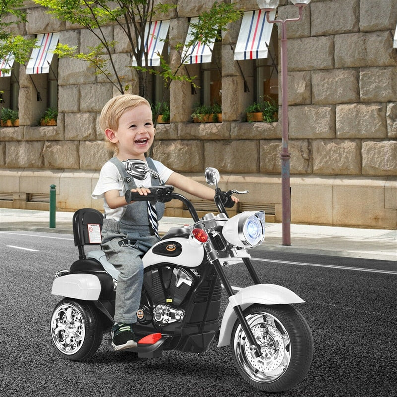 6V Kids Ride On Chopper Motorcycle 3 Wheel Battery Powered Trike with Headlight for Boys Girls Gift