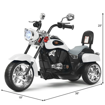 6V Kids Ride On Chopper Motorcycle 3 Wheel Battery Powered Trike with Headlight for Boys Girls Gift