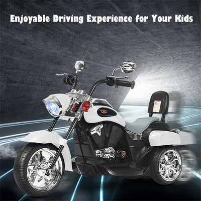 6V Kids Ride On Chopper Motorcycle 3 Wheel Battery Powered Trike with Headlight for Boys Girls Gift