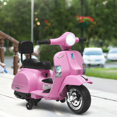 6V Battery Powered Kids Ride On Vespa Scooter Motorcycle for Toddler