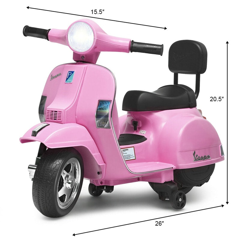 6V Battery Powered Kids Ride On Vespa Scooter Motorcycle for Toddler