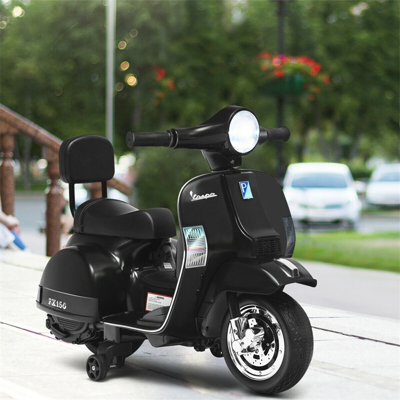 6V Battery Powered Kids Ride On Vespa Scooter Motorcycle for Toddler