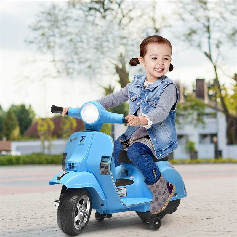 6V Battery Powered Kids Ride On Vespa Scooter Motorcycle for Toddler