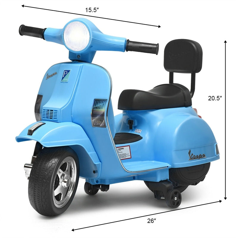 6V Battery Powered Kids Ride On Vespa Scooter Motorcycle for Toddler