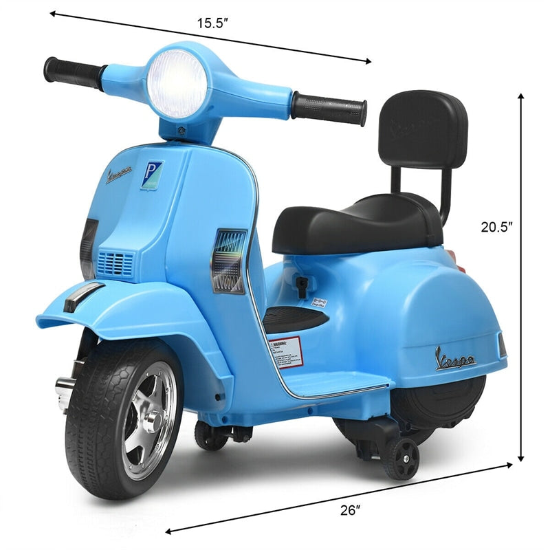 6V Battery Powered Kids Ride On Vespa Scooter Motorcycle for Toddler