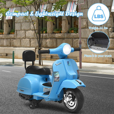 6V Battery Powered Kids Ride On Vespa Scooter Motorcycle for Toddler