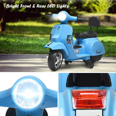 6V Battery Powered Kids Ride On Vespa Scooter Motorcycle for Toddler