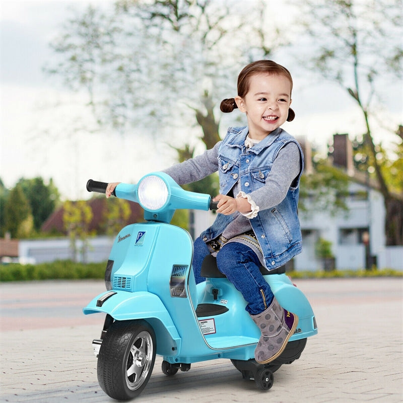 6V Battery Powered Kids Ride On Vespa Scooter Motorcycle for Toddler