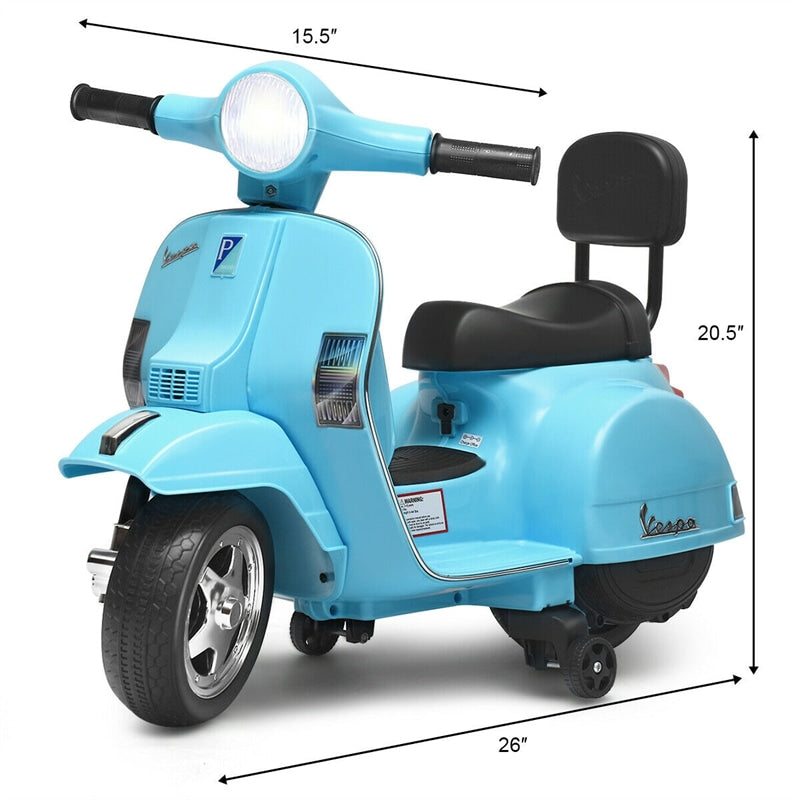 6V Battery Powered Kids Ride On Vespa Scooter Motorcycle for Toddler