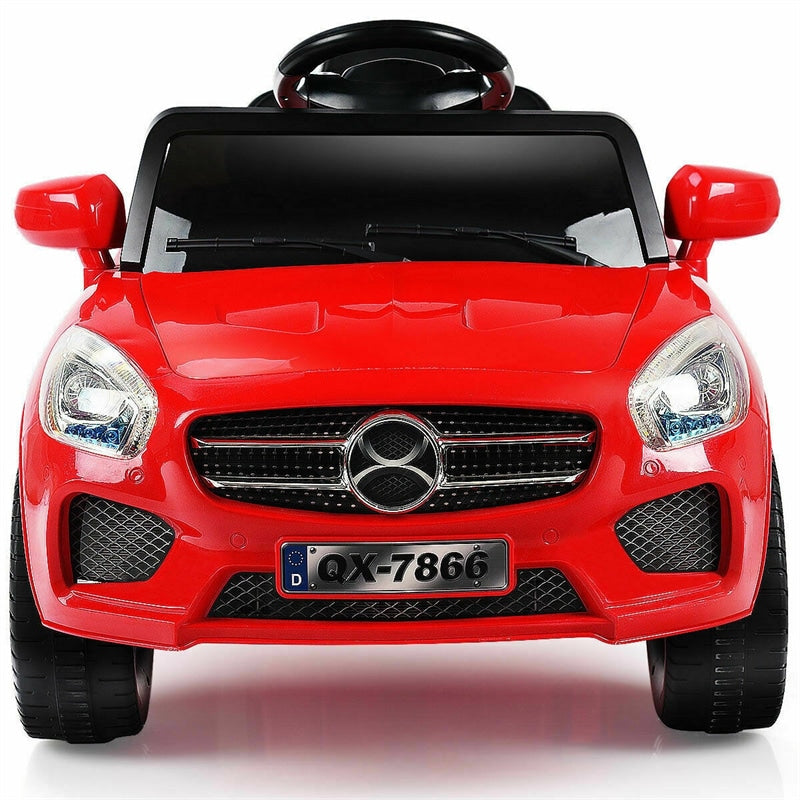 6V Battery Powered Kids Ride On Car with Remote Control and LED Lights