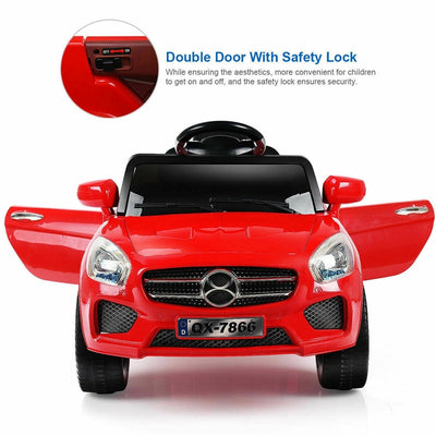 6V Battery Powered Kids Ride On Car with Remote Control and LED Lights