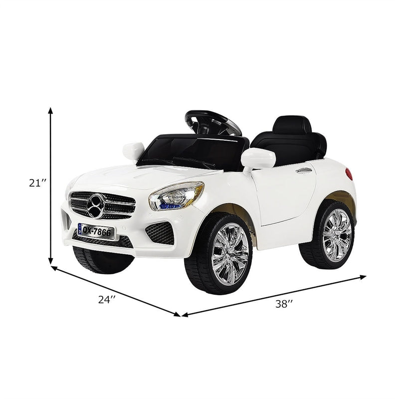 6V Battery Powered Kids Ride On Car with Remote Control and LED Lights