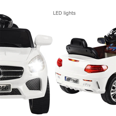 6V Battery Powered Kids Ride On Car with Remote Control and LED Lights