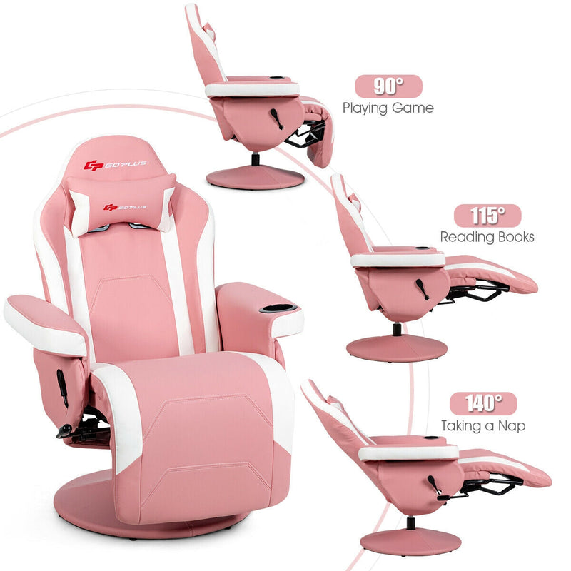 Ergonomic High Back Massage Gaming Chair with Pillow