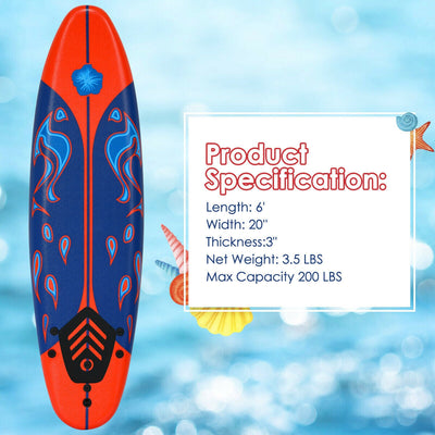 6 Feet Surf Foamie Boards Surfing Beach Surfboard