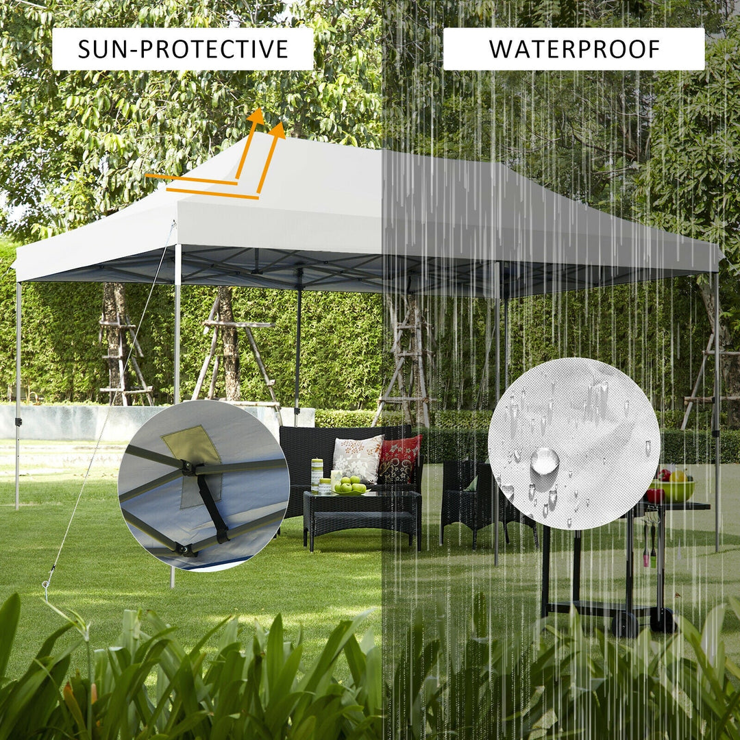 10 x 20 Feet Adjustable Folding Heavy Duty Sun Shelter with Carrying Bag