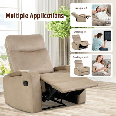 Single Recliner Chair Adjustable Sofa Lounger Home Theater Recliner Sofa Furniture with Backrest and Thick Seat Cushion