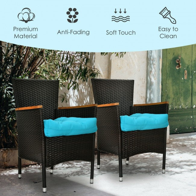 21" x 21" Patio Chair Seat Cushion Pads Sitting Pillow