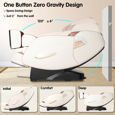 Full Body Zero Gravity Shiatsu Massage Chair with SL Track Heat