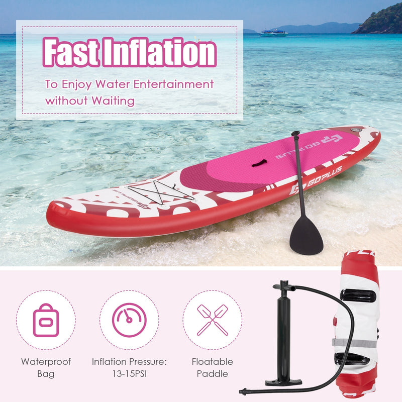 11 Feet Inflatable Adjustable Paddle Board with Carry Bag