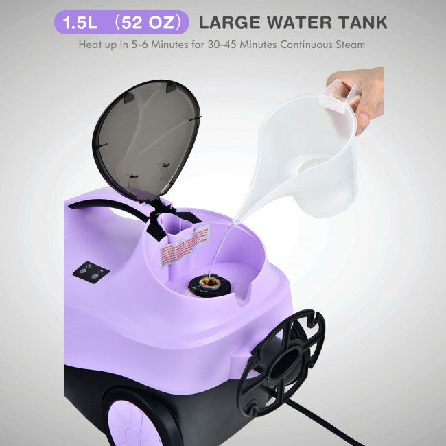 2000W Multifunctional Steam Cleaner Household Mop Heavy Duty Rolling Cleaning Machine with 19 Accessories for Carpet Floors
