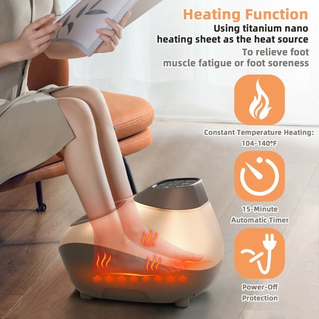 Shiatsu Foot Massager Electric Muscle Roller with Soothing Heat and Deep Kneading for Plantar Fasciitis