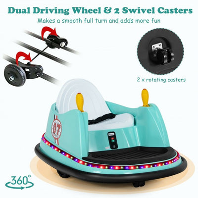 6V Kids Ride On Bumper Car 360-Degree Spin Race Toy with Remote Control