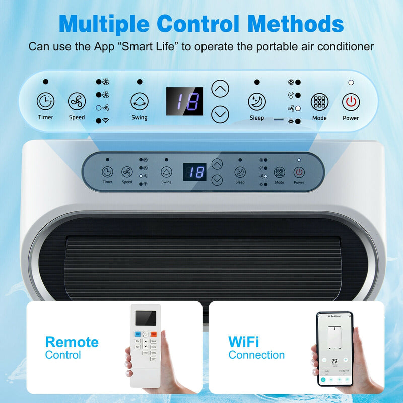 12000 BTU Portable 4-in-1 Air Conditioner with Smart Control