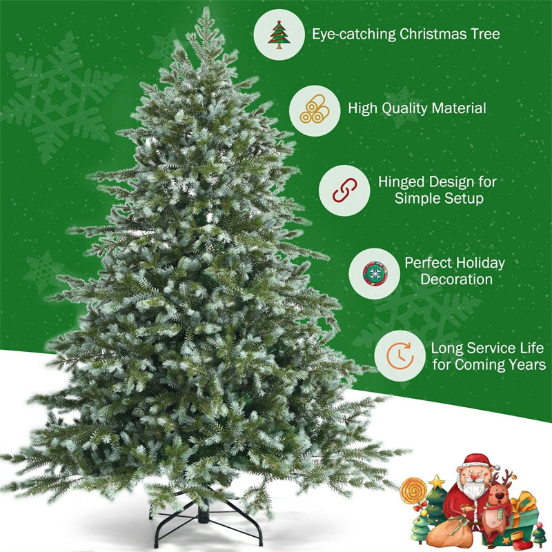 6ft Spruce Hinged Artificial Christmas Tree with Metal Stand