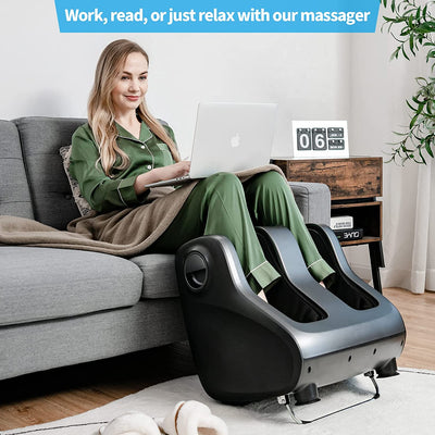 Shiatsu Foot and Calf Massager with Kneading and Heating for Plantar Fasciitis