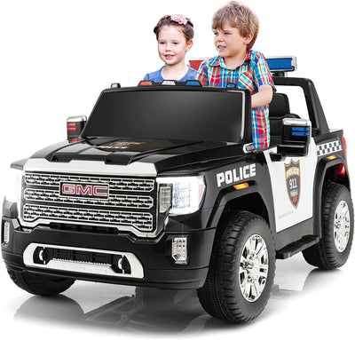 2 Seater Battery Powered GMC Kids Ride on Truck 12V Licensed Electric Car with Remote Control and Storage Box