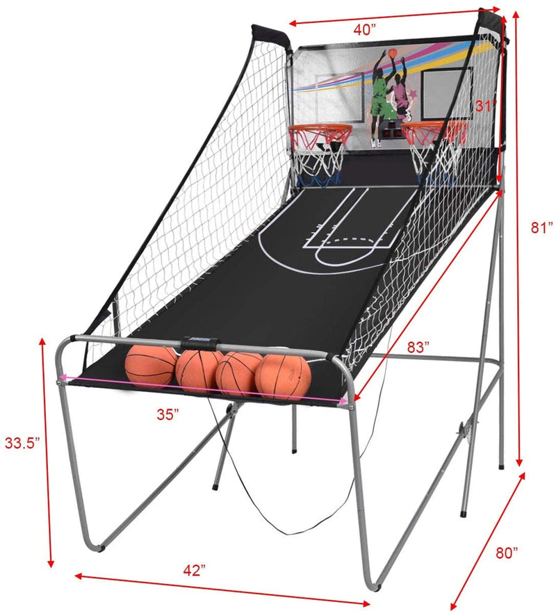 Indoor Double Electronic Basketball Game with 4 Balls