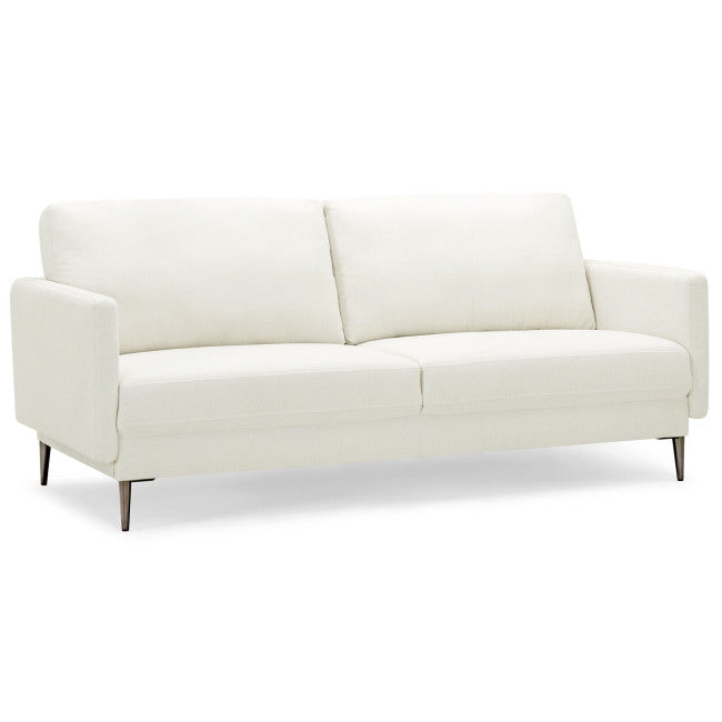 76.5 Inches Modern Fabric Sofa Couch Upholstered Loveseat with Cushion