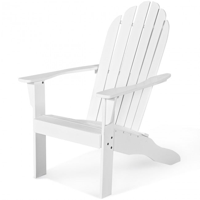 Outdoor Wooden Adirondack Lounge Chair Armchair with Ergonomic Design