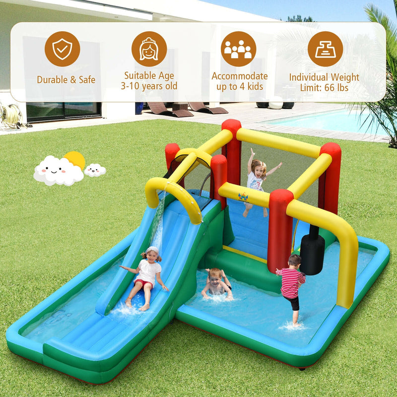 Slide Water Park Climbing Bouncer Pendulum Chunnel Game without Air-blower