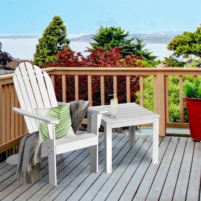 Outdoor Wooden Adirondack Lounge Chair Armchair with Ergonomic Design