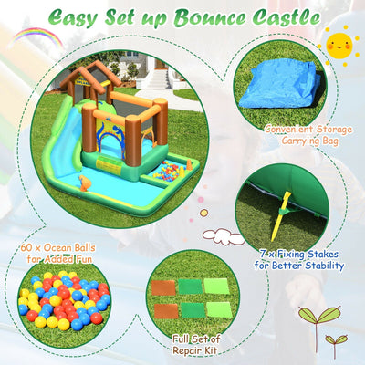 Inflatable Waterslide Bounce House Climbing Wall without Blower