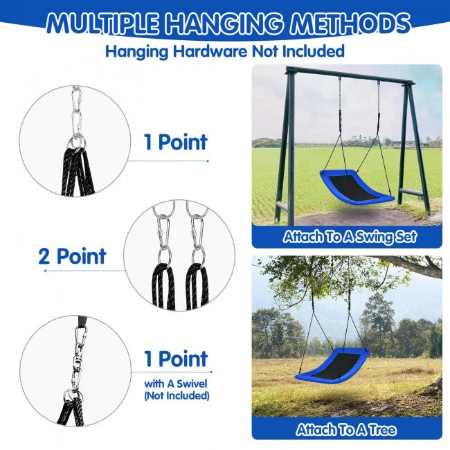 Outdoor 32" x 60" Giant Platform Tree Swing for Kids and Adults