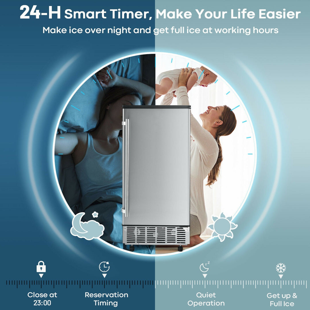 Free-Standing Built-in Ice Maker with 80lbs per Day