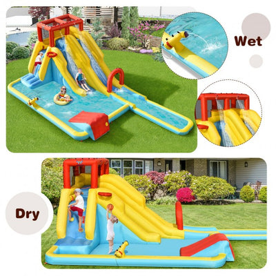 Water Park Kids Backyard Water Slides With Splash Pool